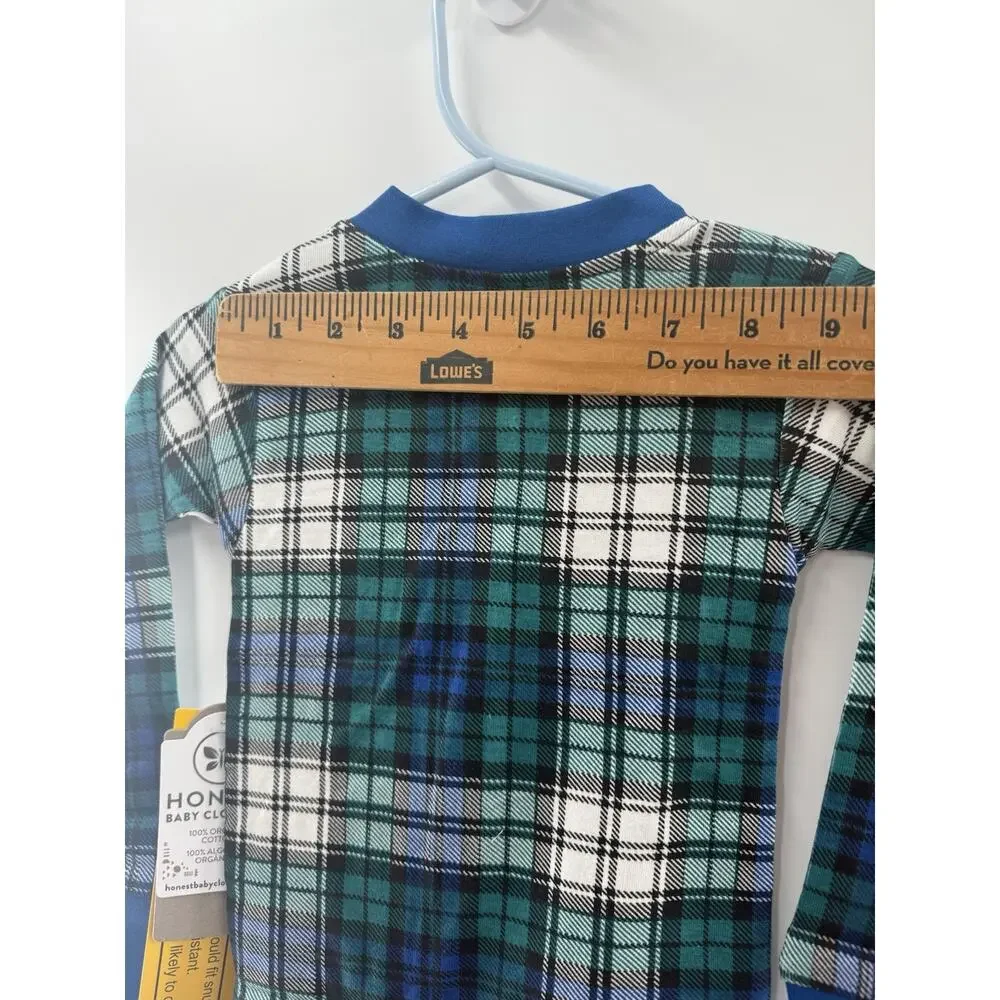 HonestBaby Sleep & Play Footed One-Piece Pajama Sleeper 100% Organic Cotton READ